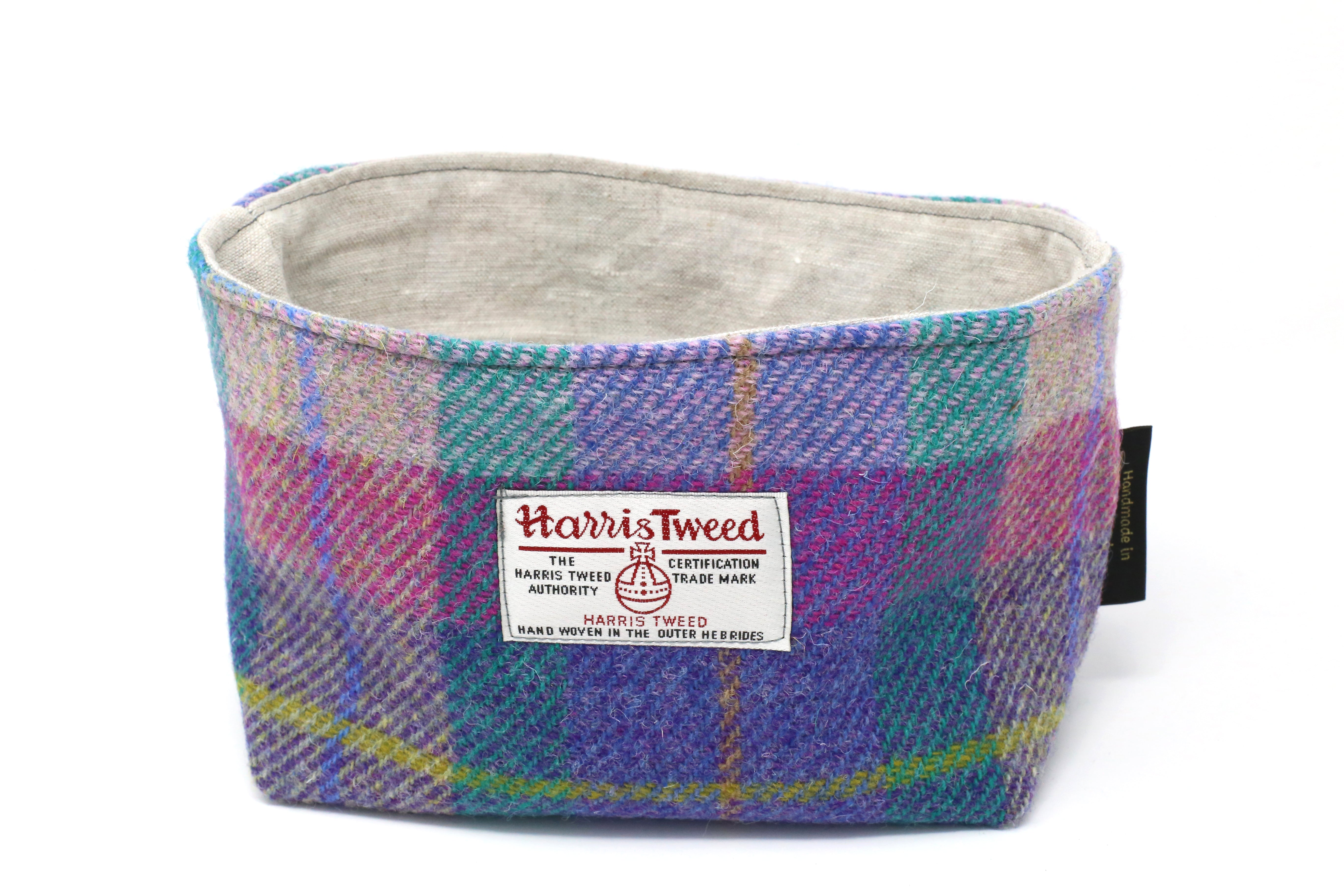 Harris Tweed Linen Basket